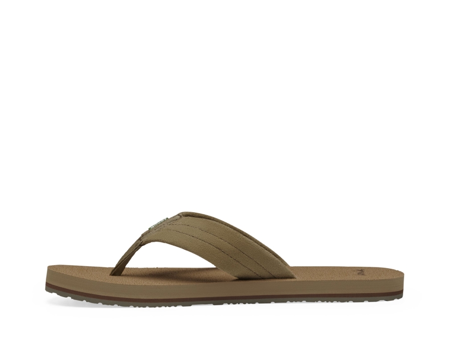 Sanuk M Beer Cozy Stacker Suede Tan