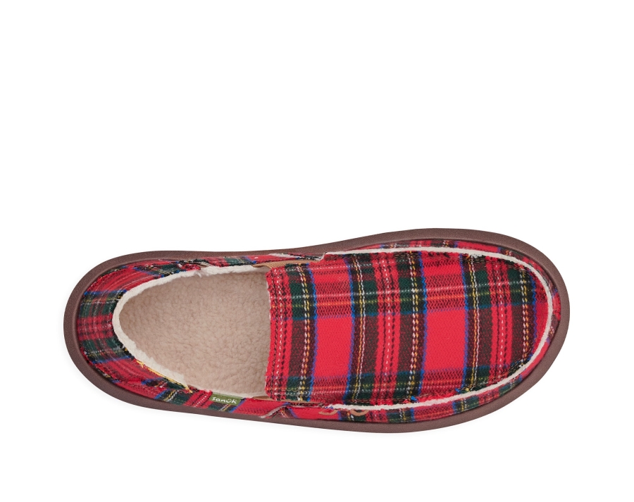 Sanuk M Vagabond St Plaid Chill Red Multi