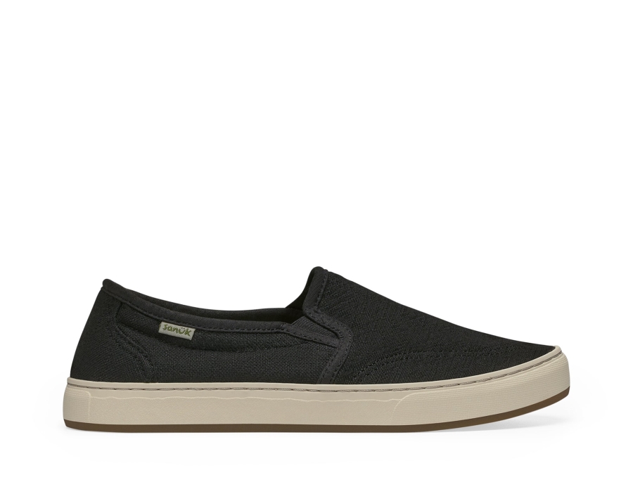 Sanuk W Avery Hemp Washed Black