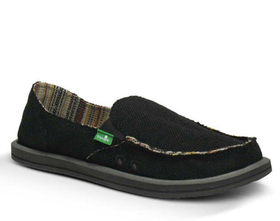 Sanuk W Donna Hemp Black