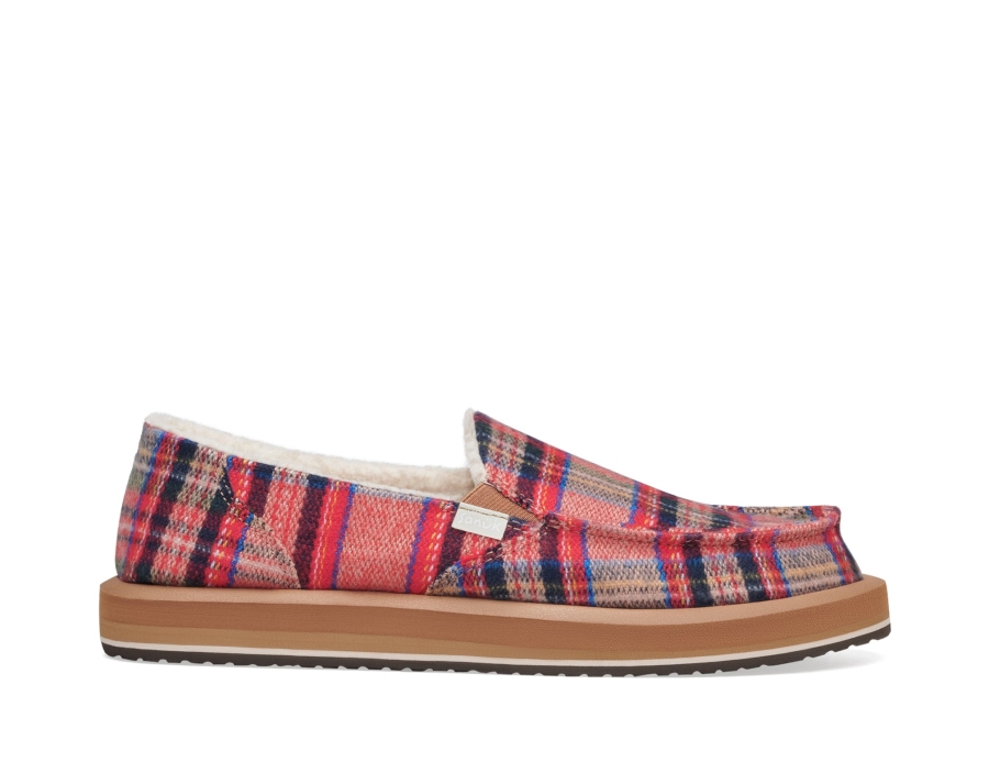 Sanuk W Donna St Plaid Chill Red Multi