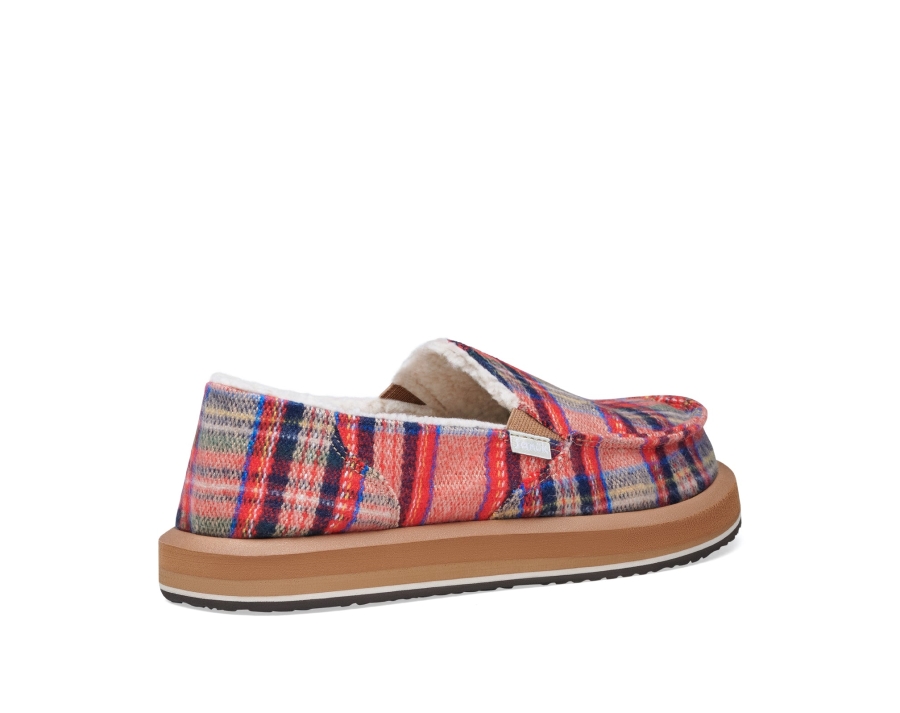 Sanuk W Donna St Plaid Chill Red Multi