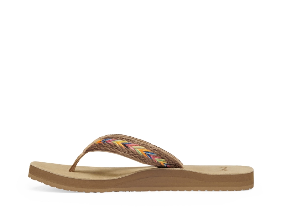 Sanuk W Fraidy Hemp Rainbow