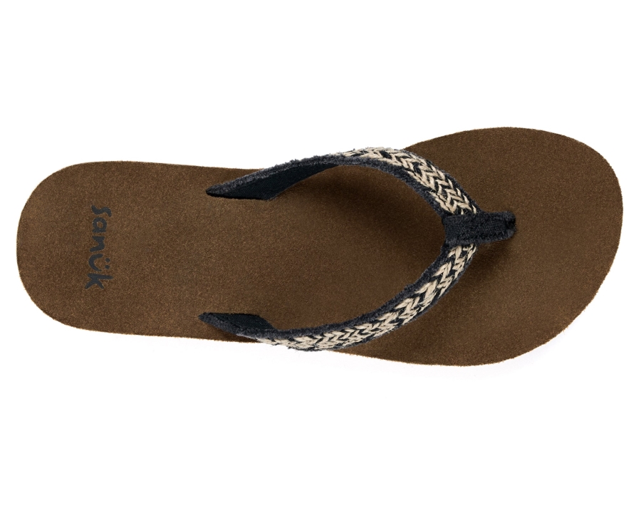 Sanuk W Fraidy Jute Black-Tan