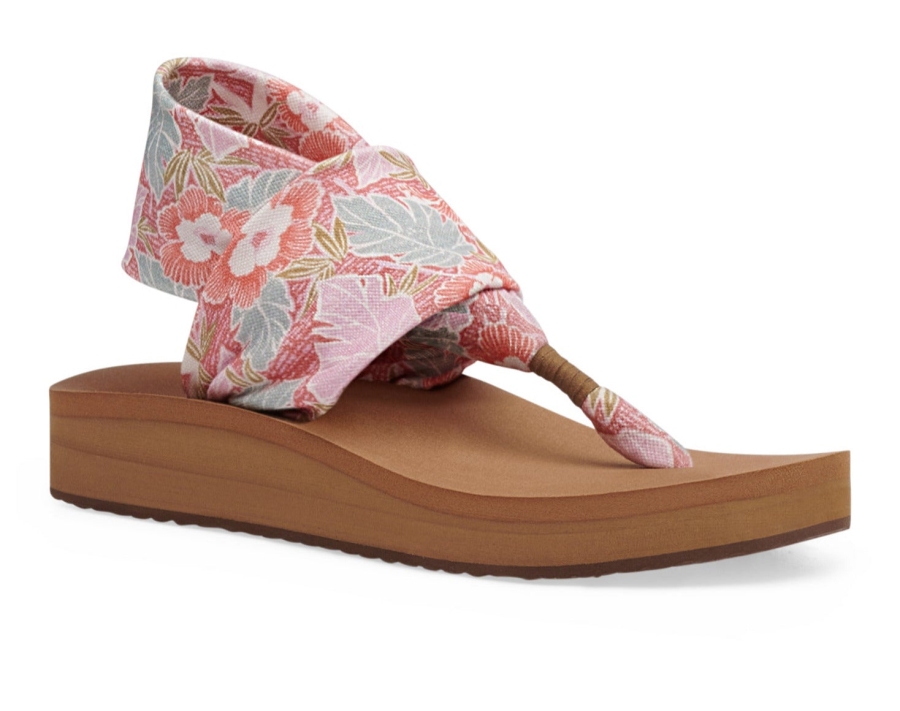 Sanuk W Sling St Midform Hibiscus Pink Multi