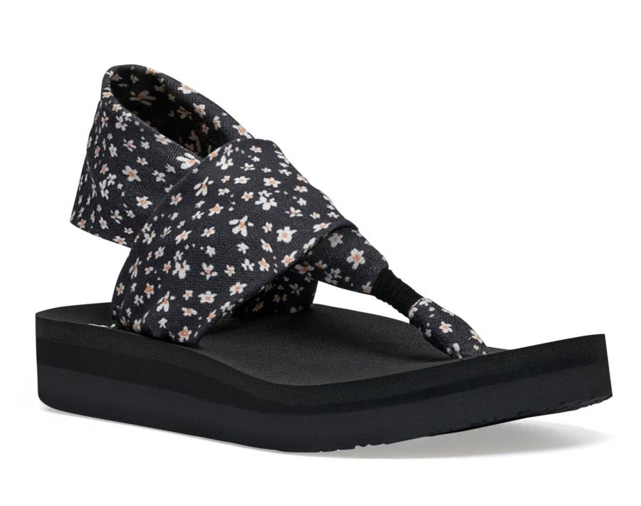 Sanuk W Sling St Midform Microfloral Black