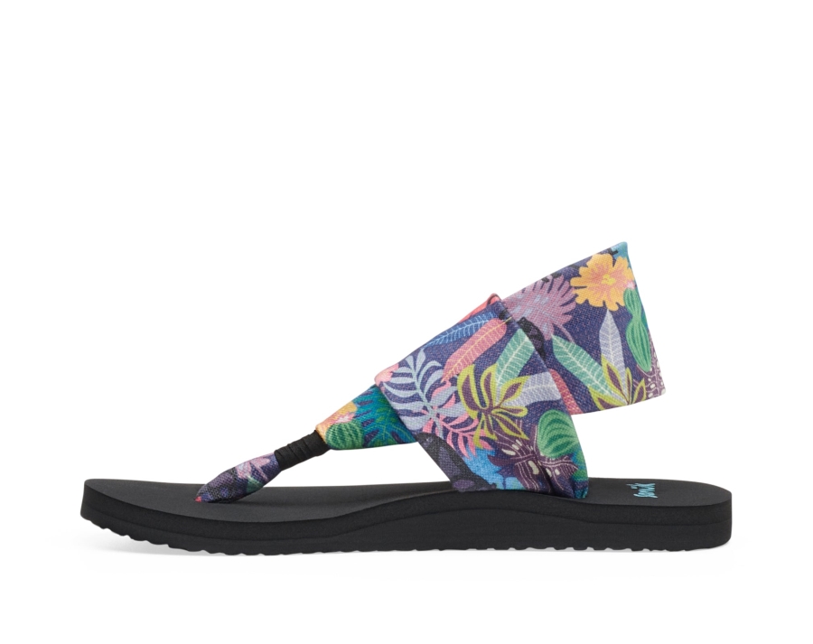 Sanuk W Sling St Tropical Jaguar Black Multi