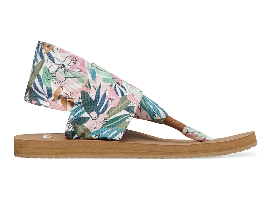 Sanuk W Sling St Tropical Pink-Green