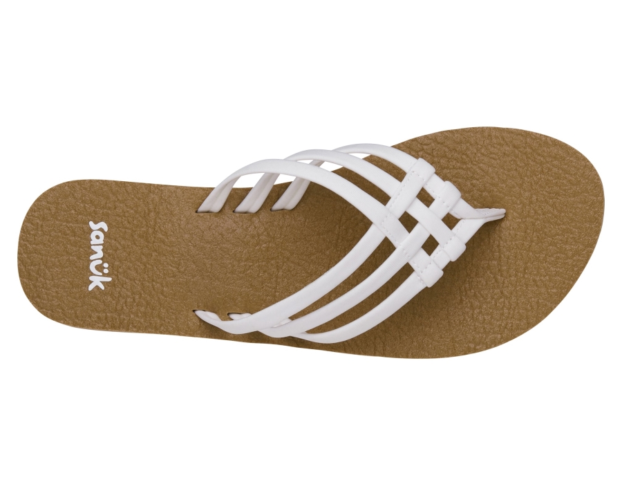 Sanuk W Yoga Sandy Tan-White