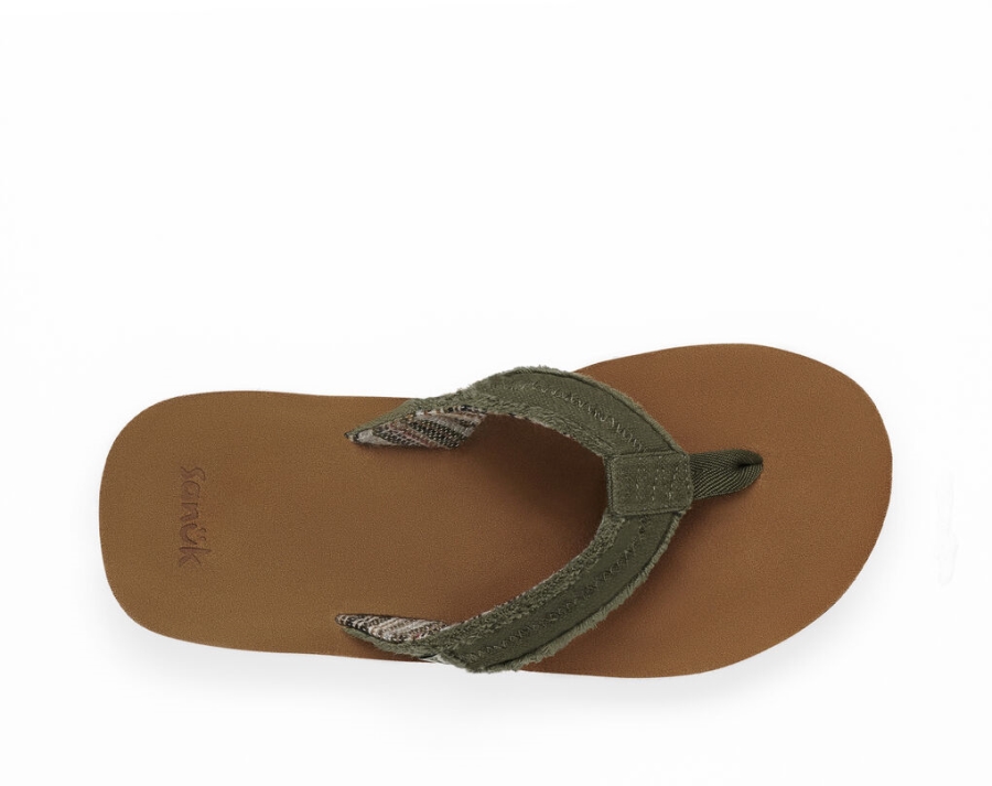 Sanuk Fraid Not St Dark Olive
