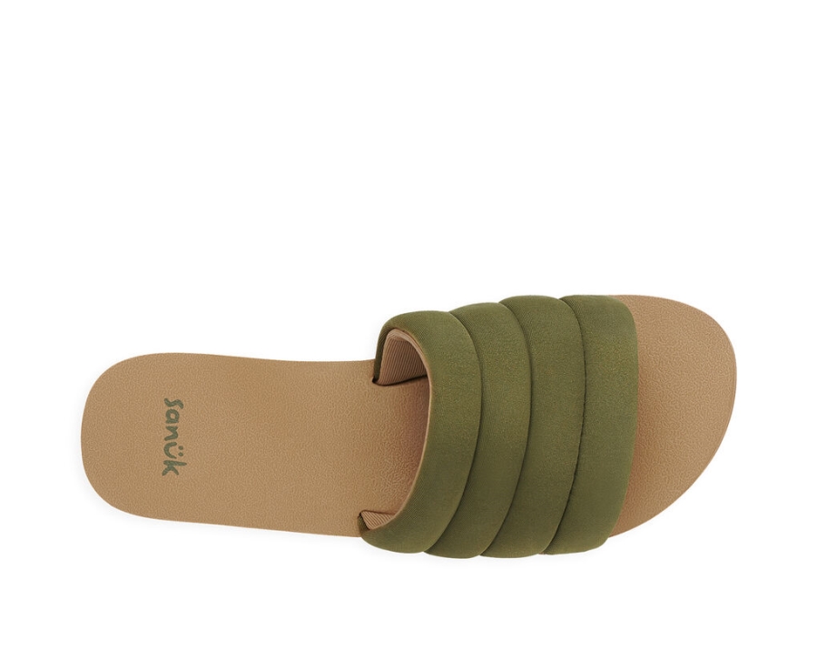 Sanuk Puff N Slide St Dark Olive
