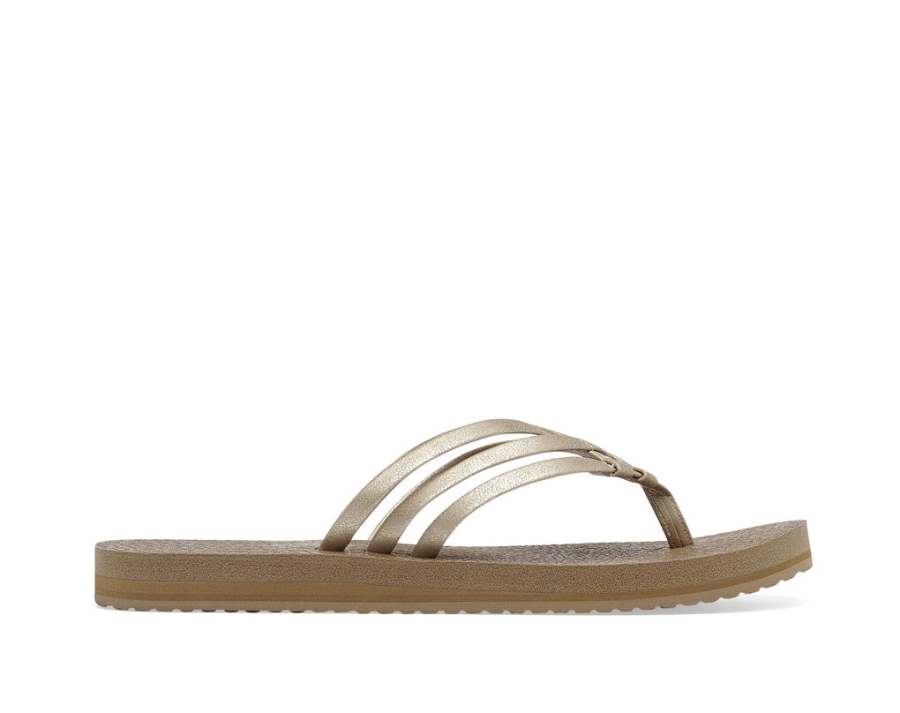 Sanuk Yoga Sandy Metallic Champagne