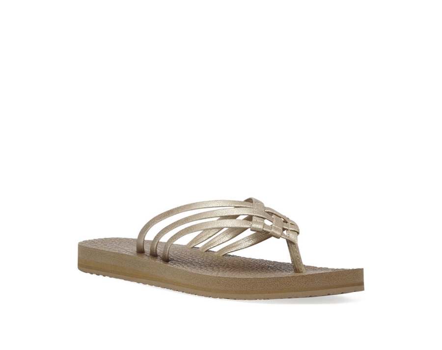 Sanuk Yoga Sandy Metallic Champagne