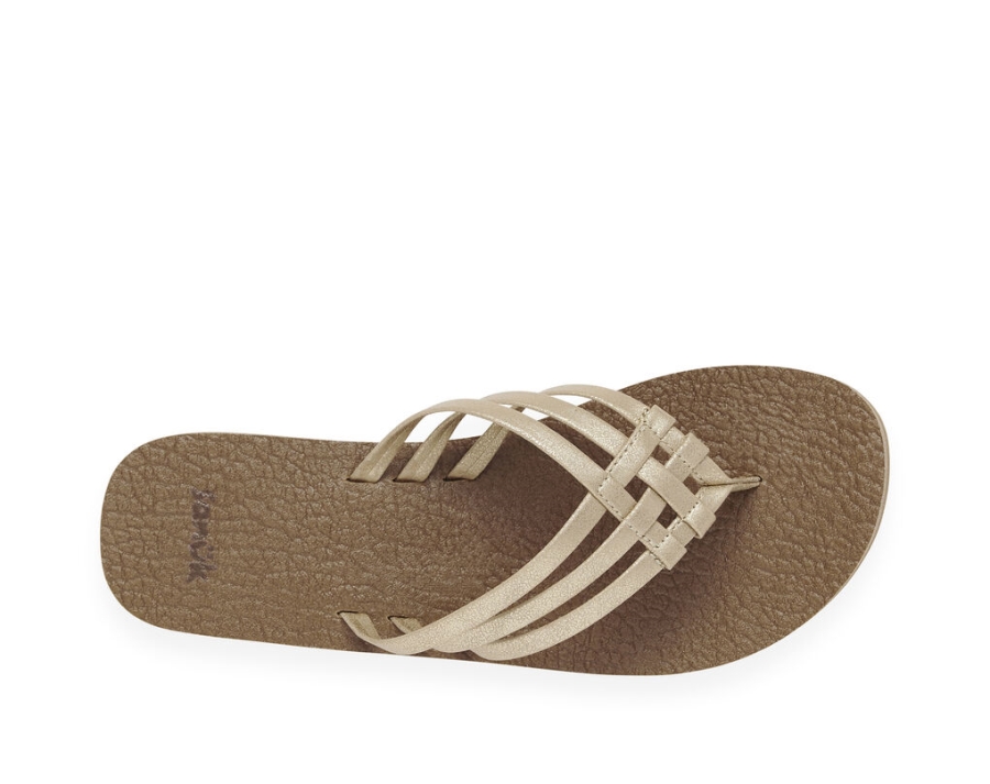 Sanuk Yoga Sandy Metallic Champagne