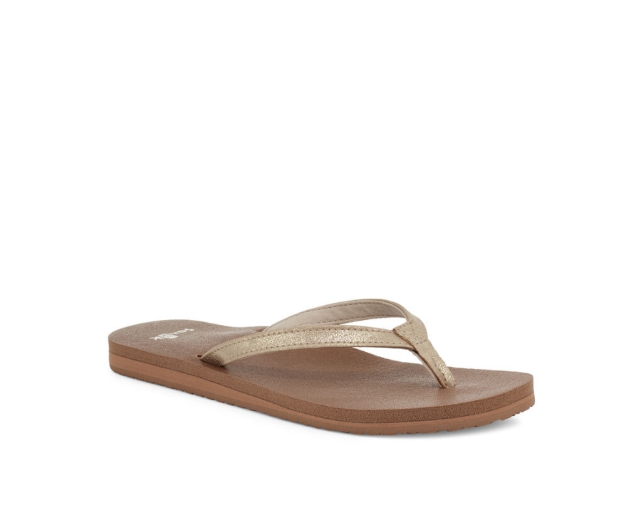 Sanuk Yoga Joy Shimmer Metallic Champagne