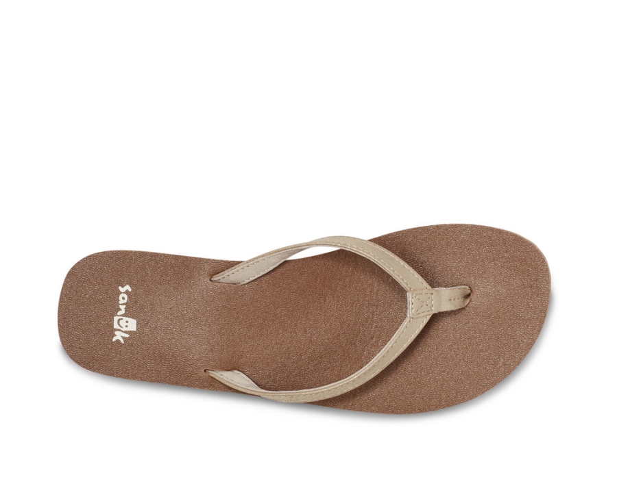 Sanuk Yoga Joy Shimmer Metallic Champagne