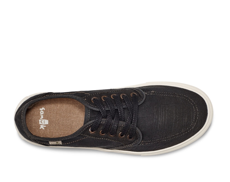 Sanuk Tideline Lace Hemp Washed Black
