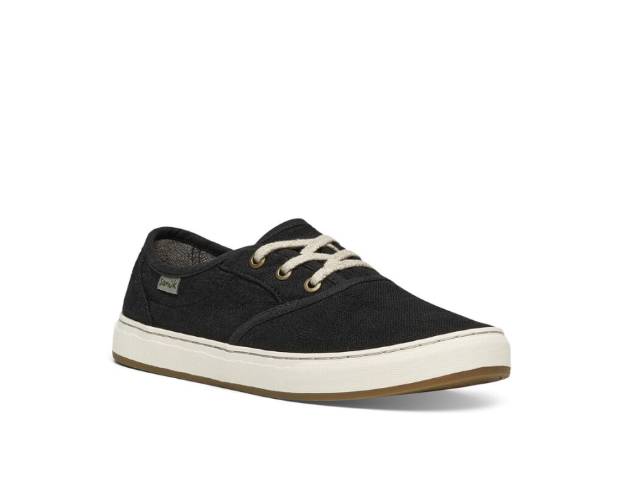 Sanuk Avery Lace Hemp Washed Black