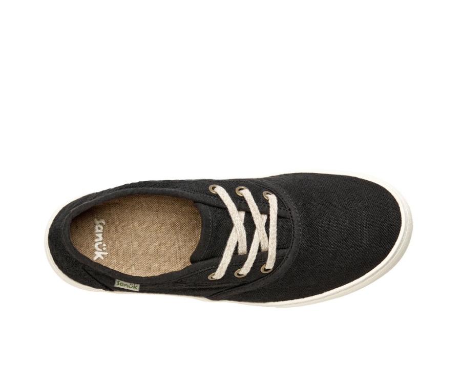 Sanuk Avery Lace Hemp Washed Black