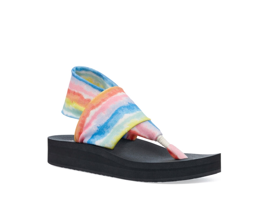 Sanuk Sling St Midform Tie Dye Rainbow