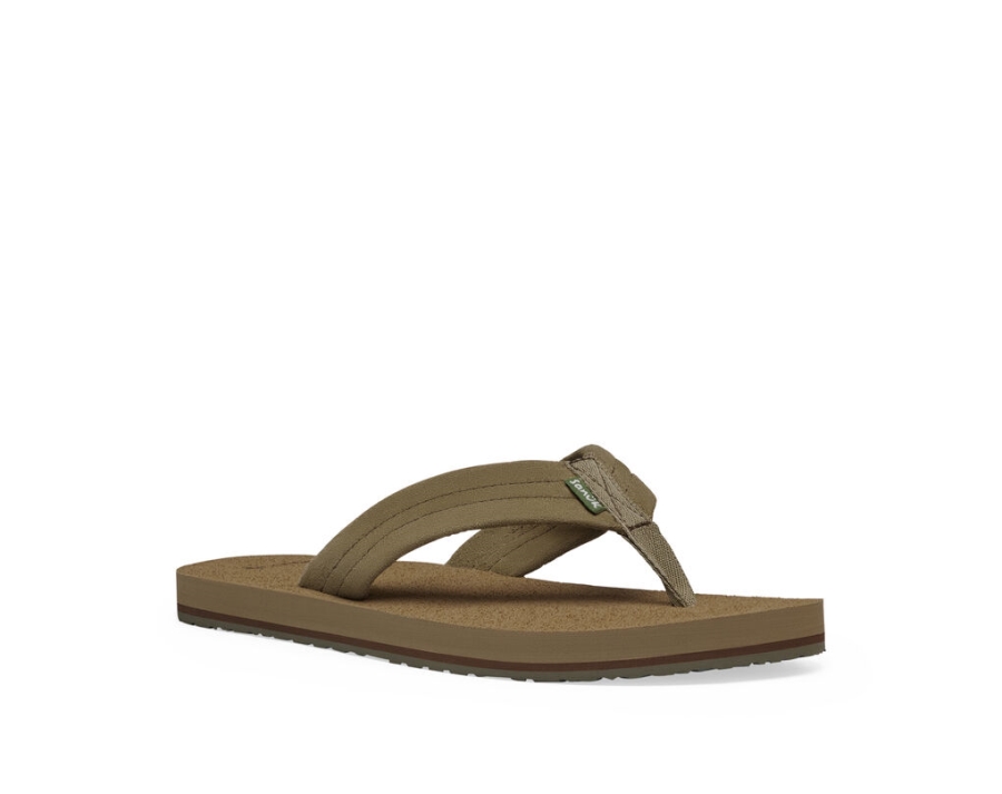 Sanuk Beer Cozy Stacker Suede Tan