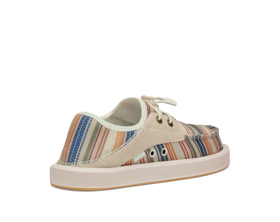 Sanuk Boatie St Print Beige Coastal Stripe