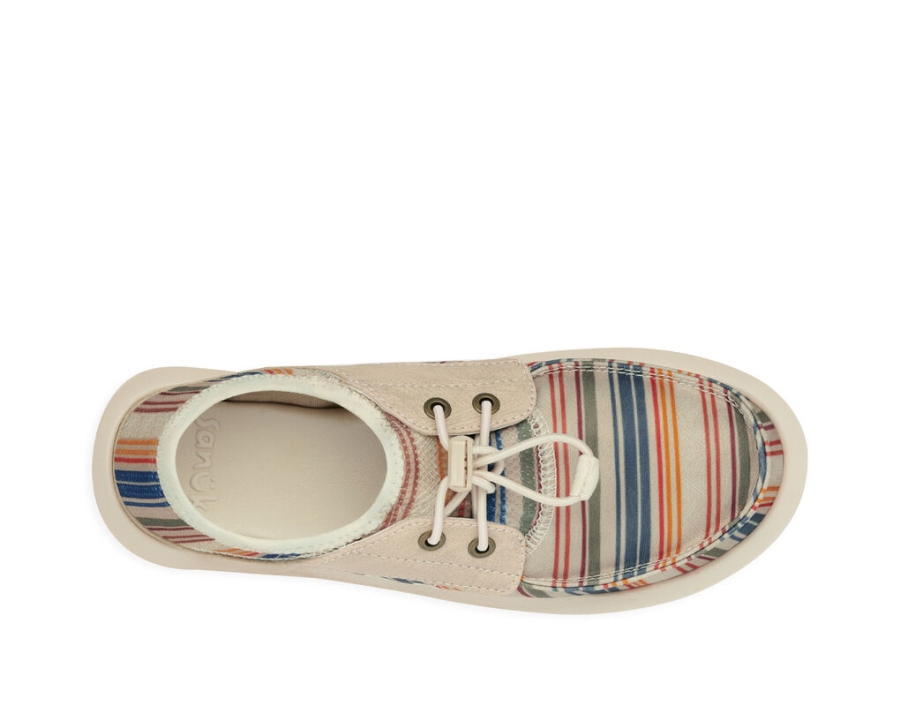 Sanuk Boatie St Print Beige Coastal Stripe