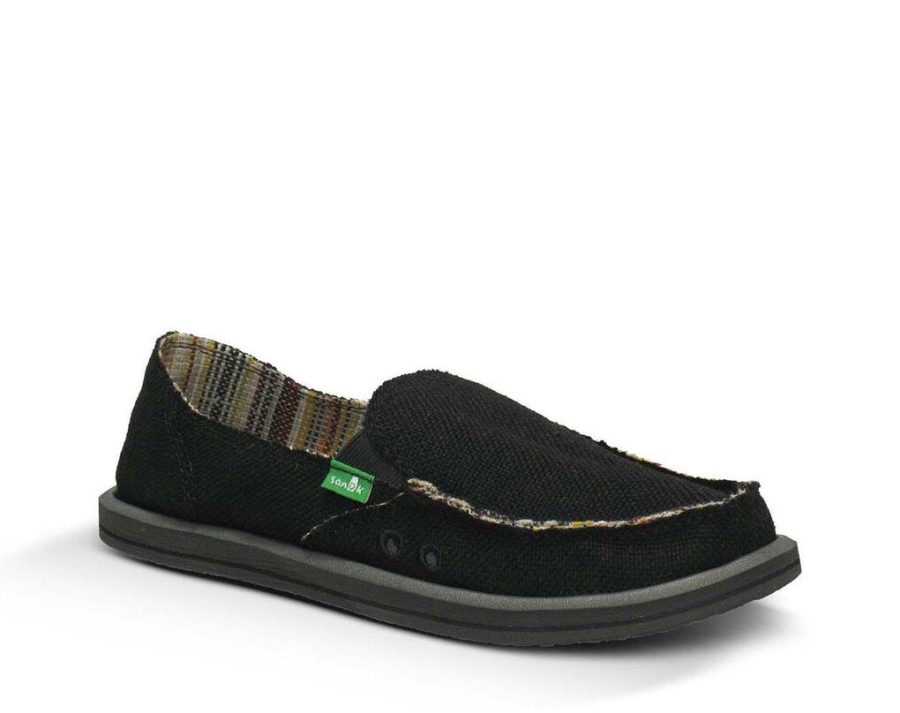 Sanuk Donna Hemp Black