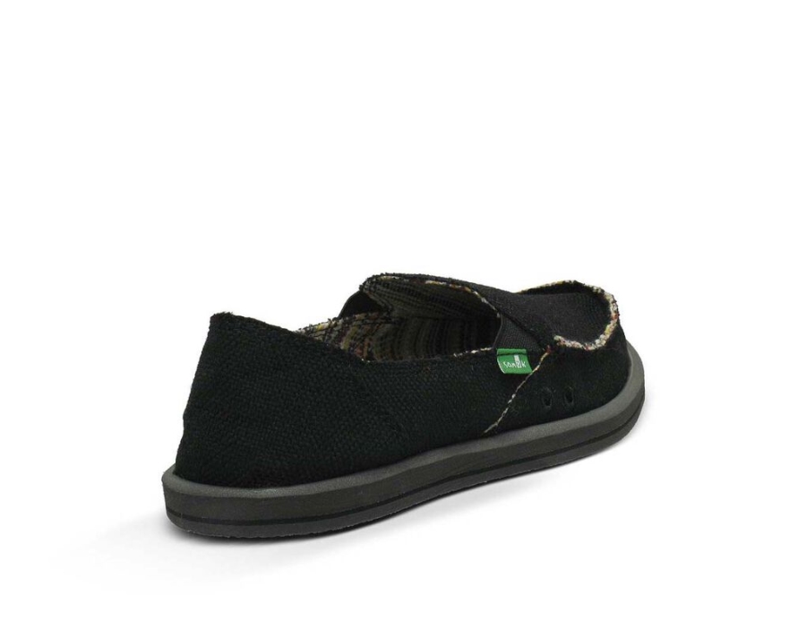 Sanuk Donna Hemp Black