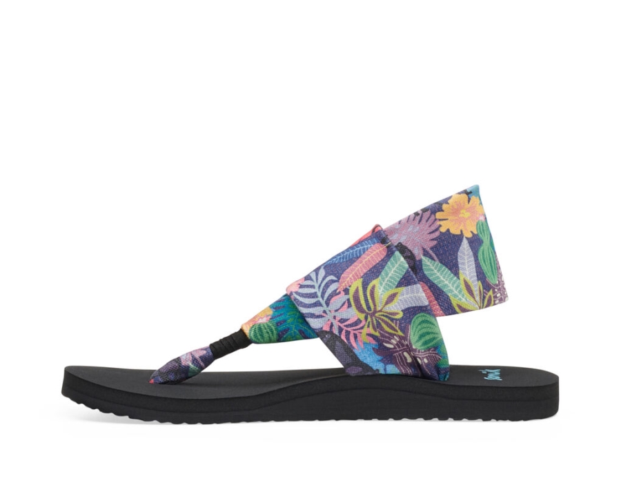 Sanuk Sling St Tropical Jaguar Black Multi