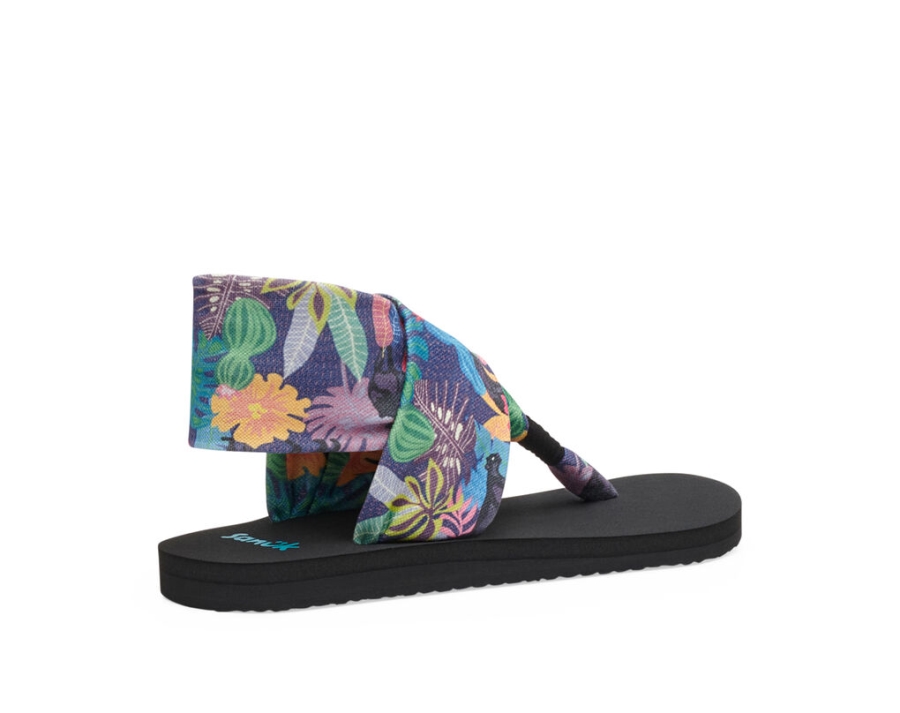 Sanuk Sling St Tropical Jaguar Black Multi