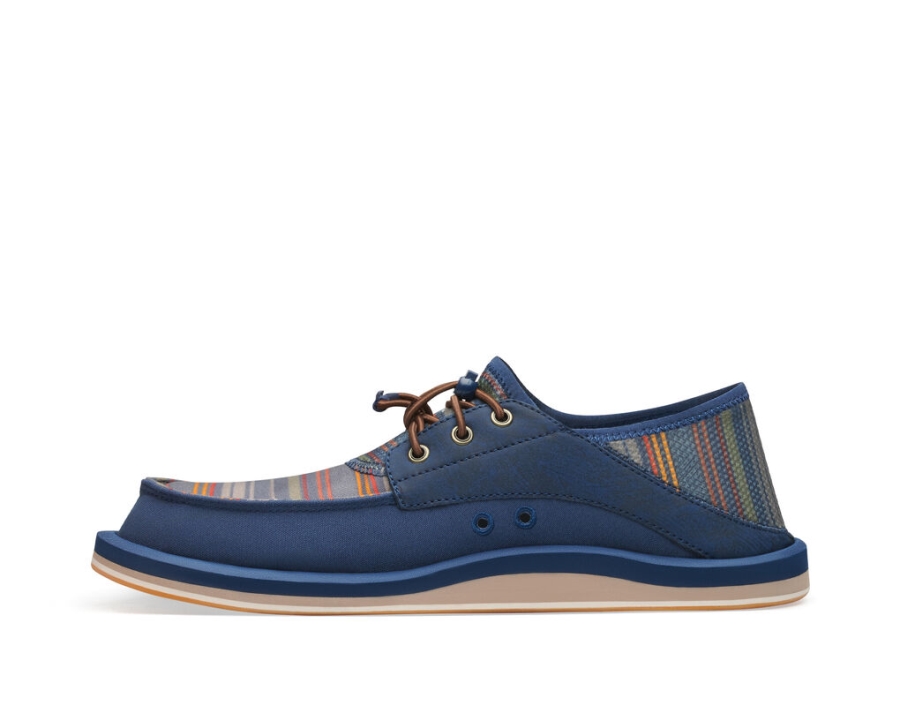 Sanuk Boatie St Print Navy Coastal Stripe