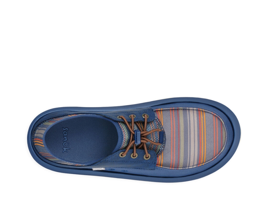 Sanuk Boatie St Print Navy Coastal Stripe