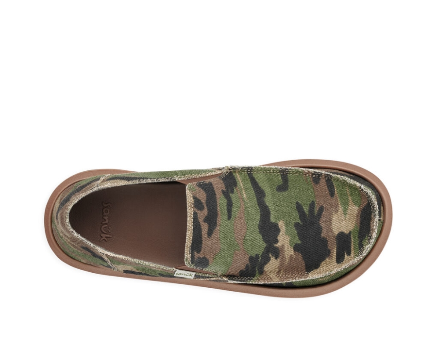 Sanuk Sidewalk Surfer Camo Woodland Camo