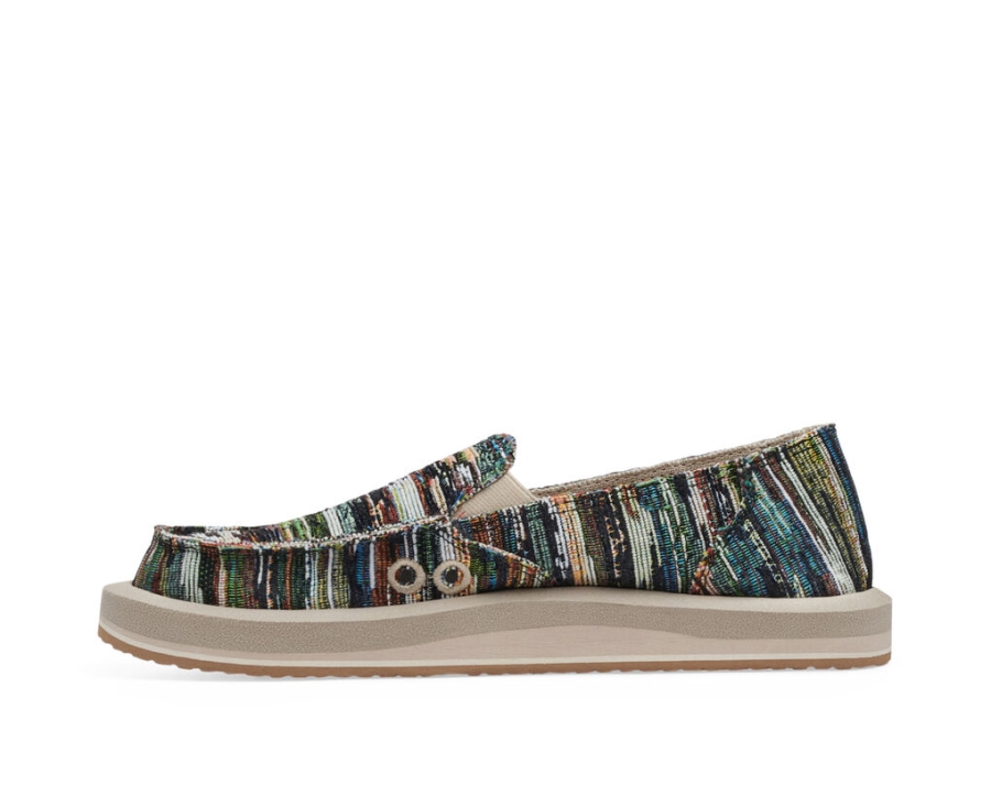 Sanuk Donna St Grandma's Couch Black Multi