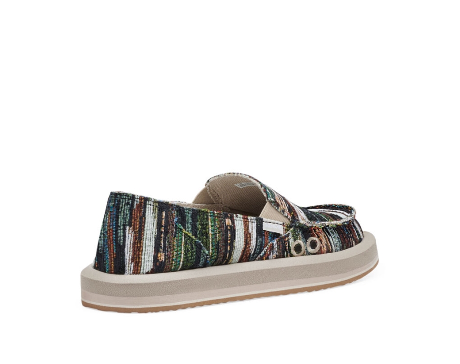 Sanuk Donna St Grandma's Couch Black Multi