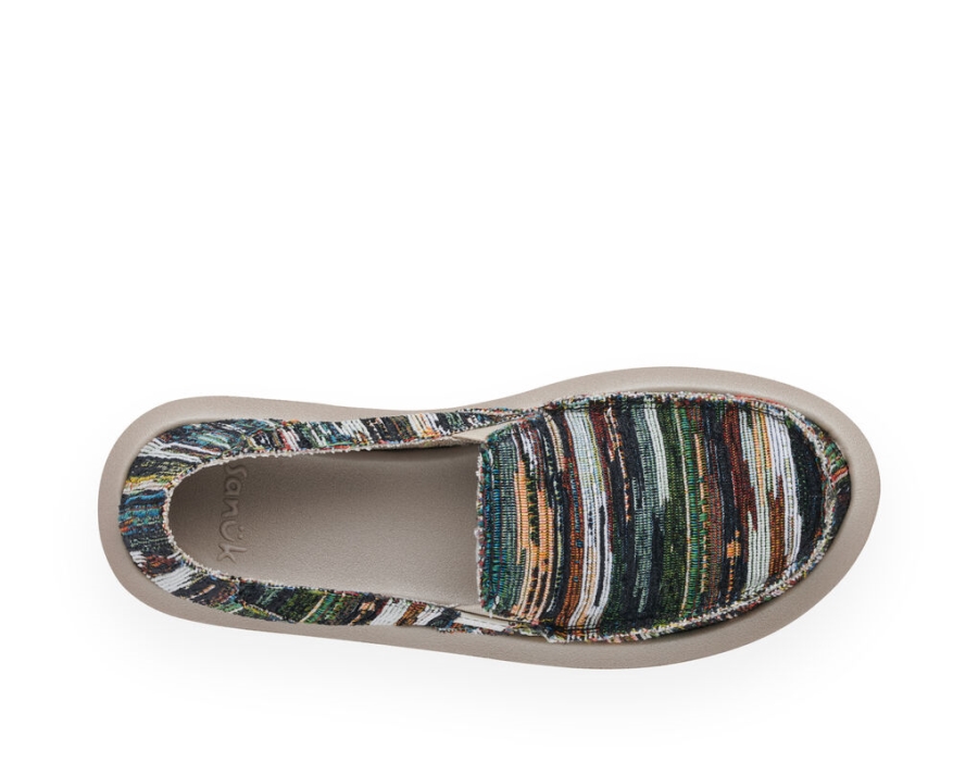 Sanuk Donna St Grandma's Couch Black Multi