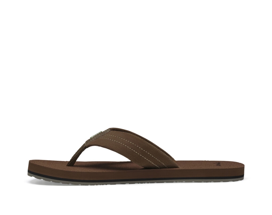 Sanuk Beer Cozy Stacker Suede Brown