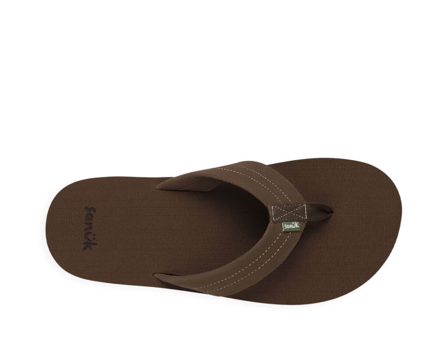 Sanuk Beer Cozy Stacker Suede Brown