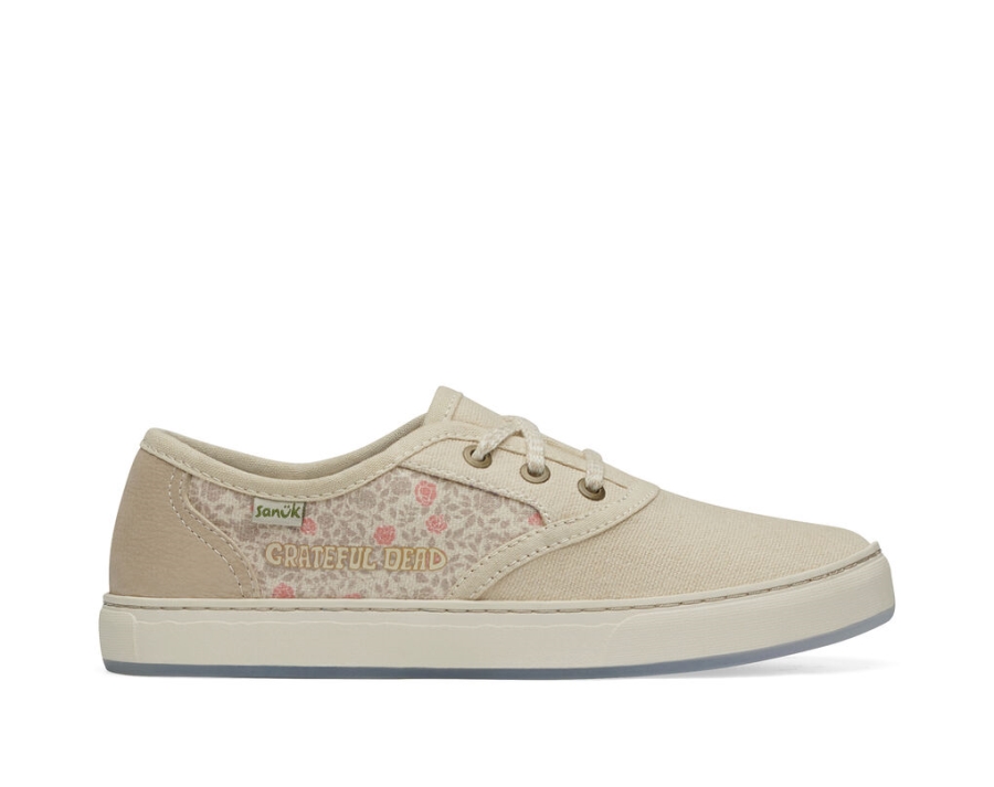 sanuk_avery_lace_x_grateful_dead_tan.jpg Sanuk Avery Lace X Grateful Dead Tan - Image 1