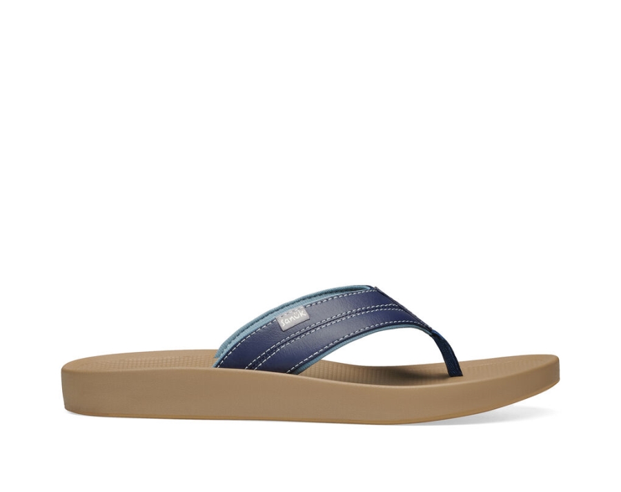 sanuk_cosmic_yoga_mat_navy_tan.jpg Sanuk Cosmic Yoga Mat Navy Tan - Image 1