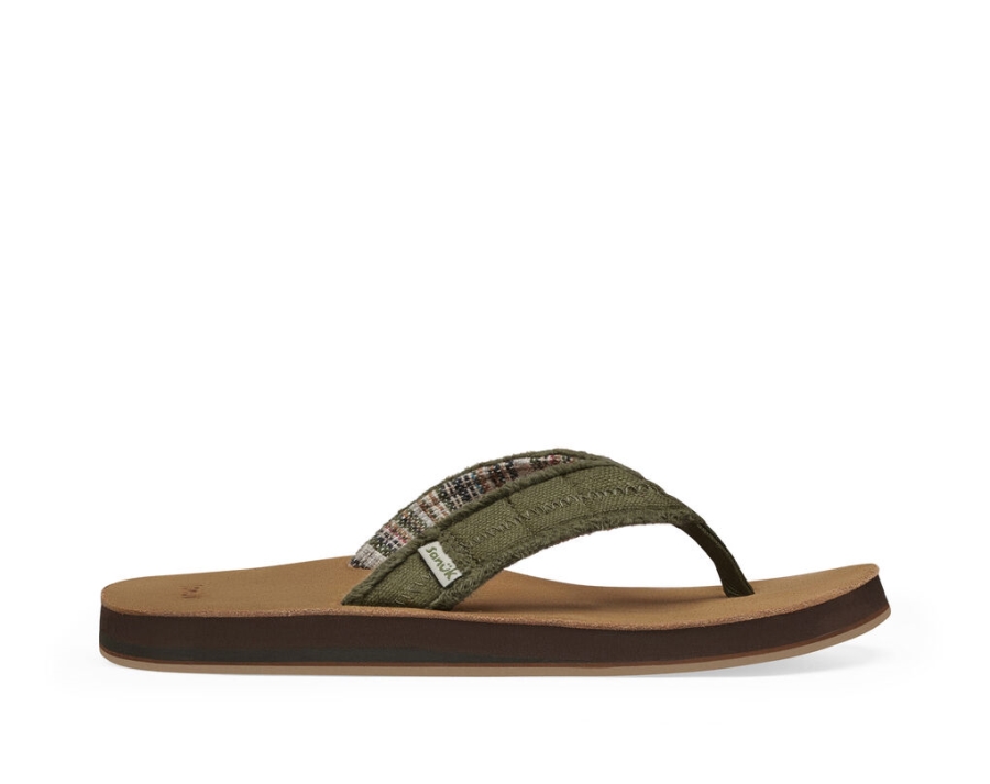 sanuk_fraid_not_st_dark_olive.jpg Sanuk Fraid Not St Dark Olive - Image 1