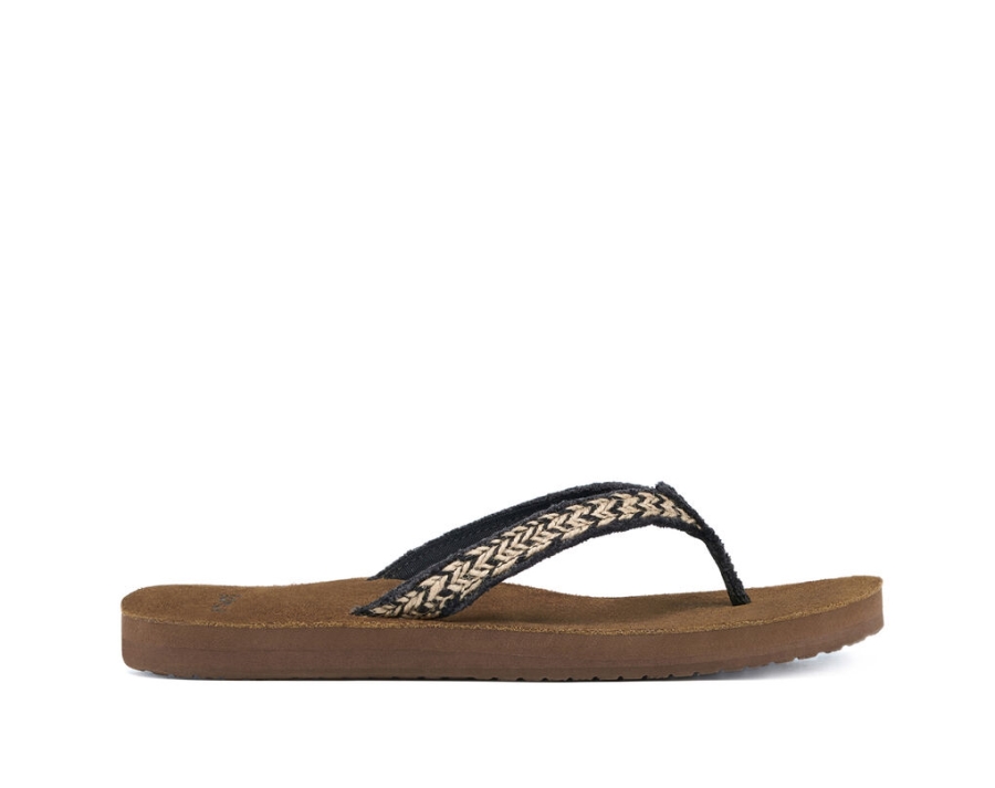 sanuk_fraidy_jute_black_tan.jpg Sanuk Fraidy Jute Black-Tan - Image 1