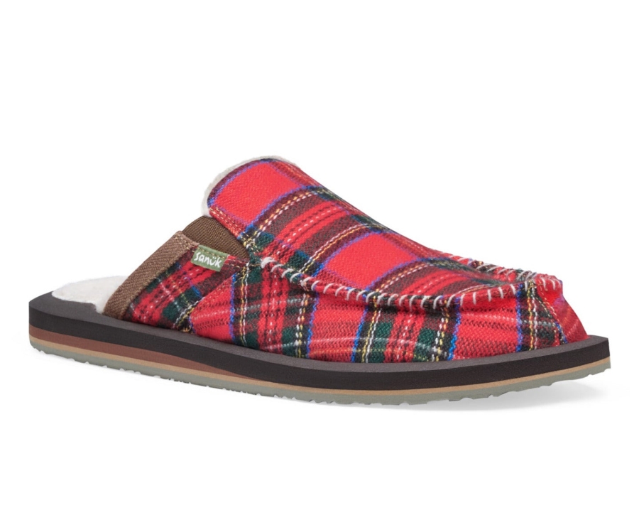 sanuk_m_you_got_my_back_st_plaid_chill_crimson.jpg Sanuk M You Got My Back St Plaid Chill Crimson - Image 1