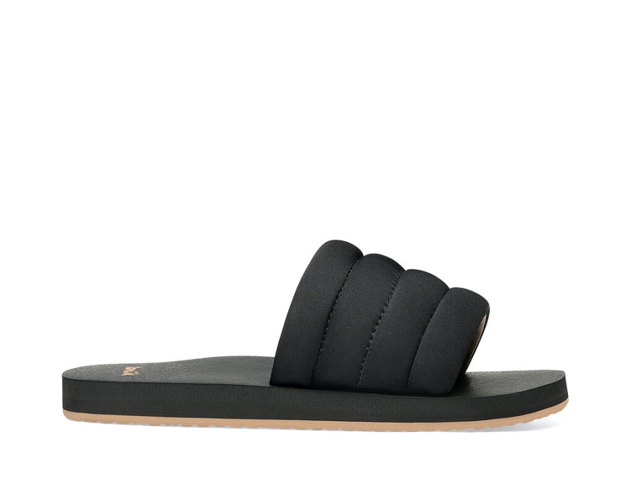 sanuk_puff_n_slide_st_black.jpg Sanuk Puff N Slide St Black - Image 1