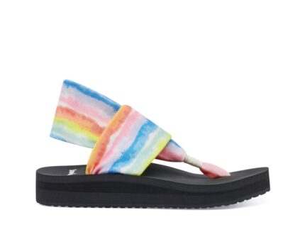 Sanuk Sling St Midform Tie Dye Rainbow