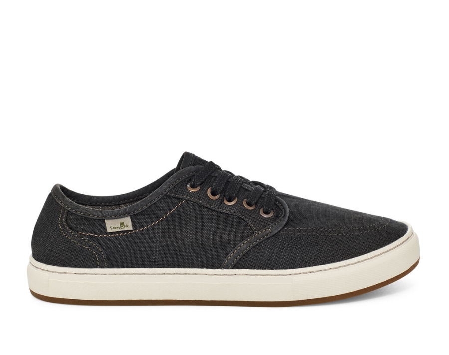 sanuk_tideline_lace_hemp_washed_black.jpg Sanuk Tideline Lace Hemp Washed Black - Image 1