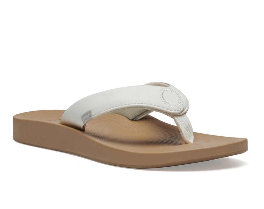 sanuk_w_cosmic_yoga_mat_white_tan.jpg Sanuk W Cosmic Yoga Mat White-Tan - Image 1
