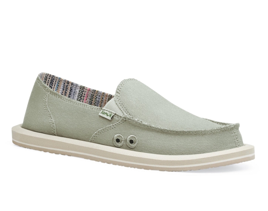 sanuk_w_donna_hemp_olive_grey.jpg Sanuk W Donna Hemp Olive Grey - Image 1