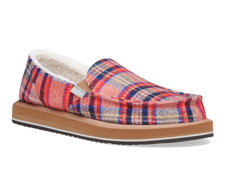 sanuk_w_donna_st_plaid_chill_red_multi.jpg Sanuk W Donna St Plaid Chill Red Multi - Image 1